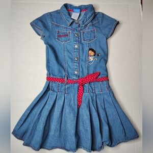 Dora The Explorer And Boots Denim Dress 6X 2007 Nickelodeon Nick Jr Embroidered